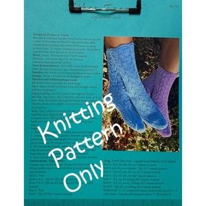 New Fiber Trends AC-77x Lupine Lace Socks Evelyn Clark Knitting Pattern